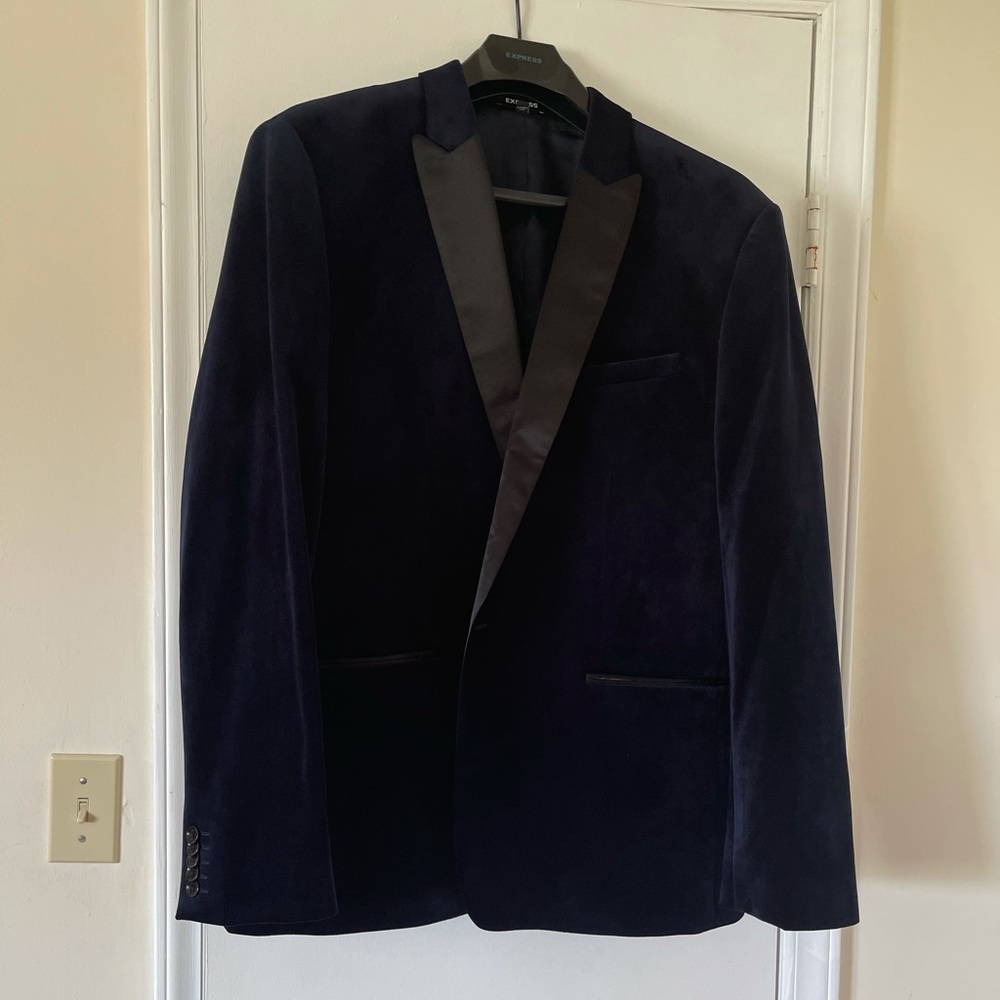 Express blue/black suit jacket